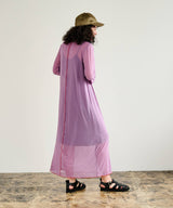 【メール便】配色メローシアーロングワンピース