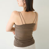 ダブルストラップカップ付キャミソール