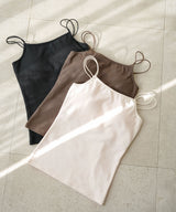 ダブルストラップカップ付キャミソール