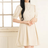 フリルスタンドカラーワンピース