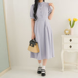 フリルスタンドカラーワンピース