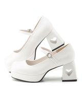 ハートヒールドールロリータパンプス