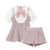 選べる上品ヨークフリルビジューセットアップ