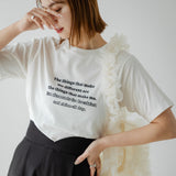 レタリング刺繍ロゴTシャツ