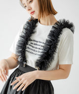 レタリング刺繍ロゴTシャツ