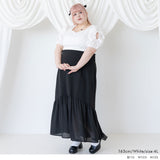 ダブルリボンオープンパフ袖カットソー