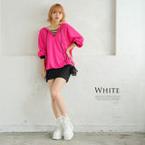 Y2K厚底レースアップショートブーツ【スニーカー】【大きいサイズ有】