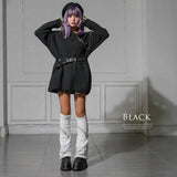 Y2K厚底レースアップショートブーツ【スニーカー】【大きいサイズ有】