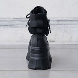 Y2K厚底レースアップショートブーツ【スニーカー】【大きいサイズ有】