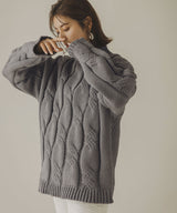 【新春セール】ビッグケーブルスポンジニット