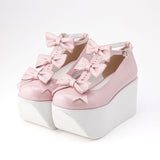 厚底トリプルリボンシューズ