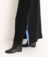 バイカラーボリュームスリーブニットワンピース