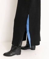 バイカラーボリュームスリーブニットワンピース