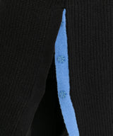 バイカラーボリュームスリーブニットワンピース