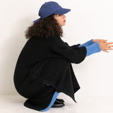 バイカラーボリュームスリーブニットワンピース