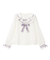 推しリボンテーラードセーラー襟ブラウス