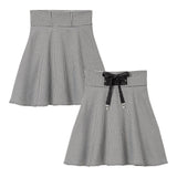 バックレースアップフレアスカート