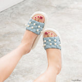 パール厚底サンダル