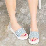 パール厚底サンダル