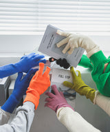 【メール便】スマホ対応カラーニットアームグローブ