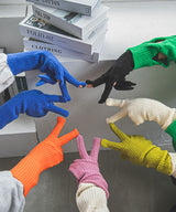 【メール便】スマホ対応カラーニットアームグローブ