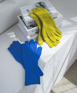 【メール便】スマホ対応カラーニットアームグローブ