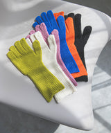 【メール便】スマホ対応カラーニットアームグローブ