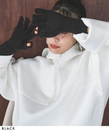 【メール便】スマホ対応カラーニットアームグローブ