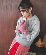 【メール便】スマホ対応カラーニットアームグローブ