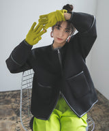 【メール便】スマホ対応カラーニットアームグローブ