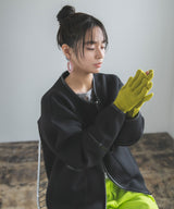 【メール便】スマホ対応カラーニットアームグローブ