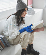 【メール便】スマホ対応カラーニットアームグローブ