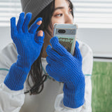 【メール便】スマホ対応カラーニットアームグローブ