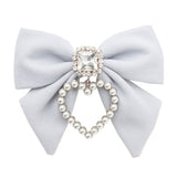 大きめビジューハートパール2個セットヘアクリップ