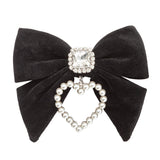 【新春セール】大きめビジューハートパール2個セットヘアクリップ