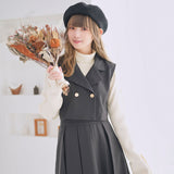 バックリボンクロップドジレ