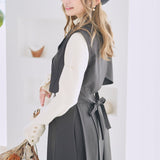 バックリボンクロップドジレ