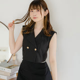 バックリボンクロップドジレ