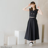 バックリボンクロップドジレ