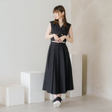 バックリボンクロップドジレ