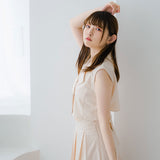 バックリボンクロップドジレ