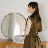 バックリボンクロップドジレ