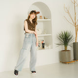 バックリボンクロップドジレ