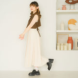 バックリボンクロップドジレ