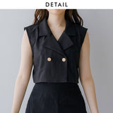 バックリボンクロップドジレ