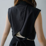 バックリボンクロップドジレ