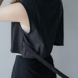 バックリボンクロップドジレ