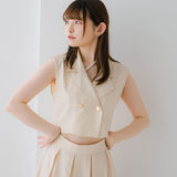 バックリボンクロップドジレ