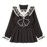 ハートビジューリボンレース学園ワンピース