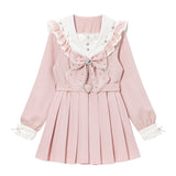 ハートビジューリボンレース学園ワンピース